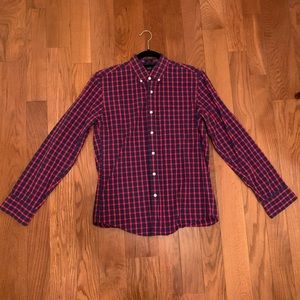 J.Crew Men’s Navy Red Button Down Dress Shirt